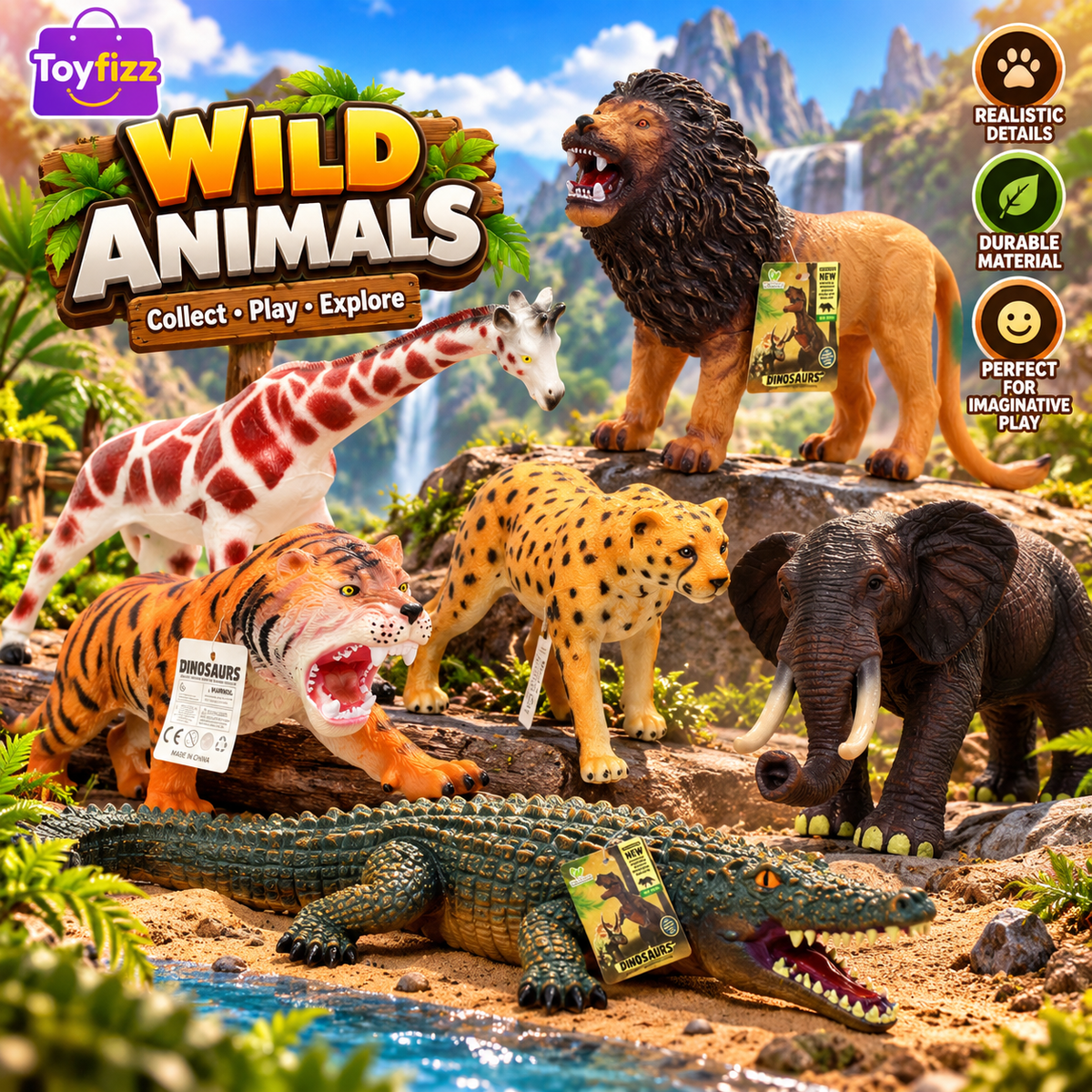 Wild Animal Figures - Assorted Designs
