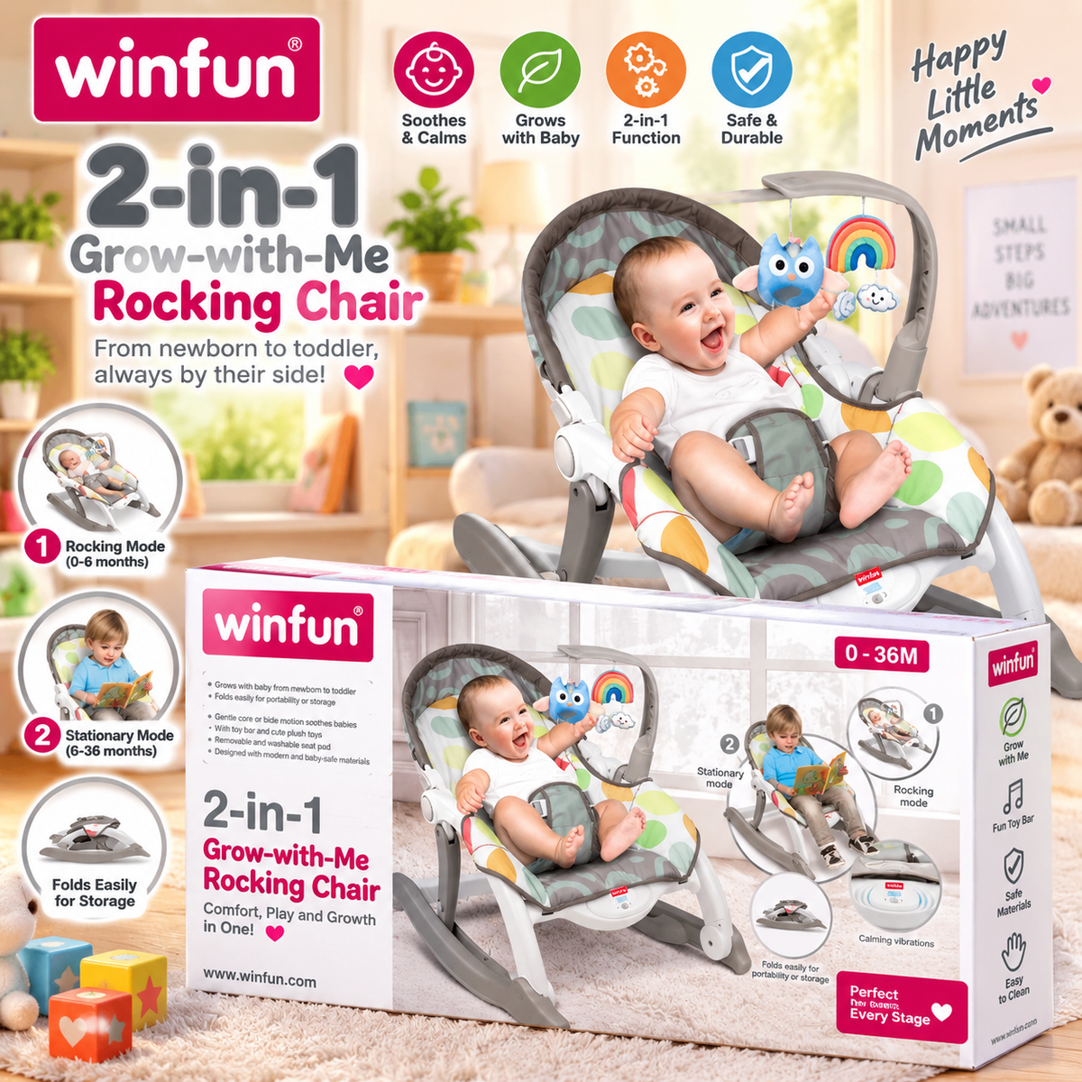 WinFun 2-in-1 Rocking Chair