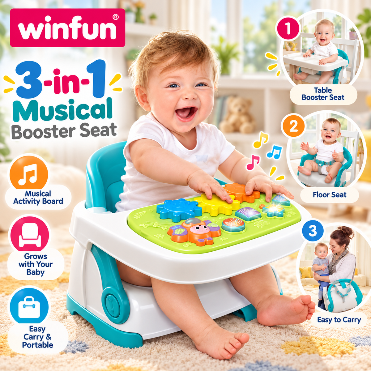 WinFun 3-in-1 Booster Seat