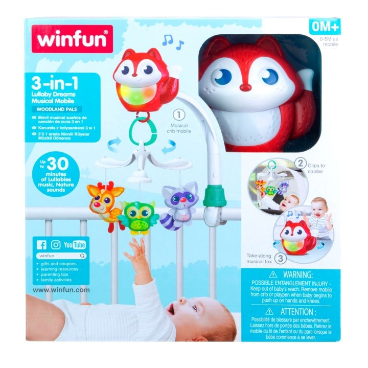 WinFun 3-in-1 Lullaby Dreams Musical Mobile