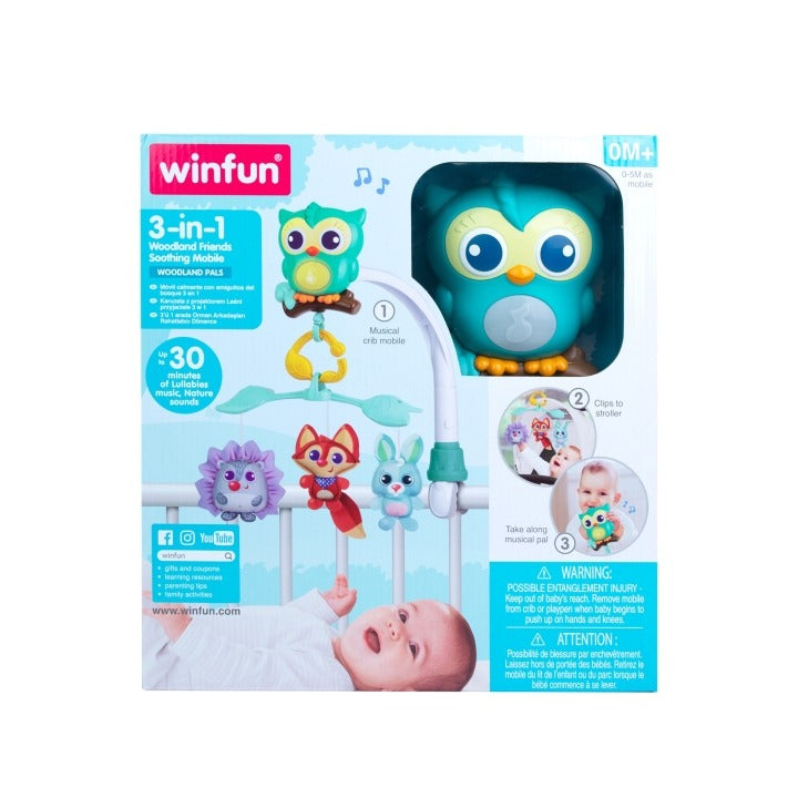WinFun 3-in-1 Soothing Cot Mobile