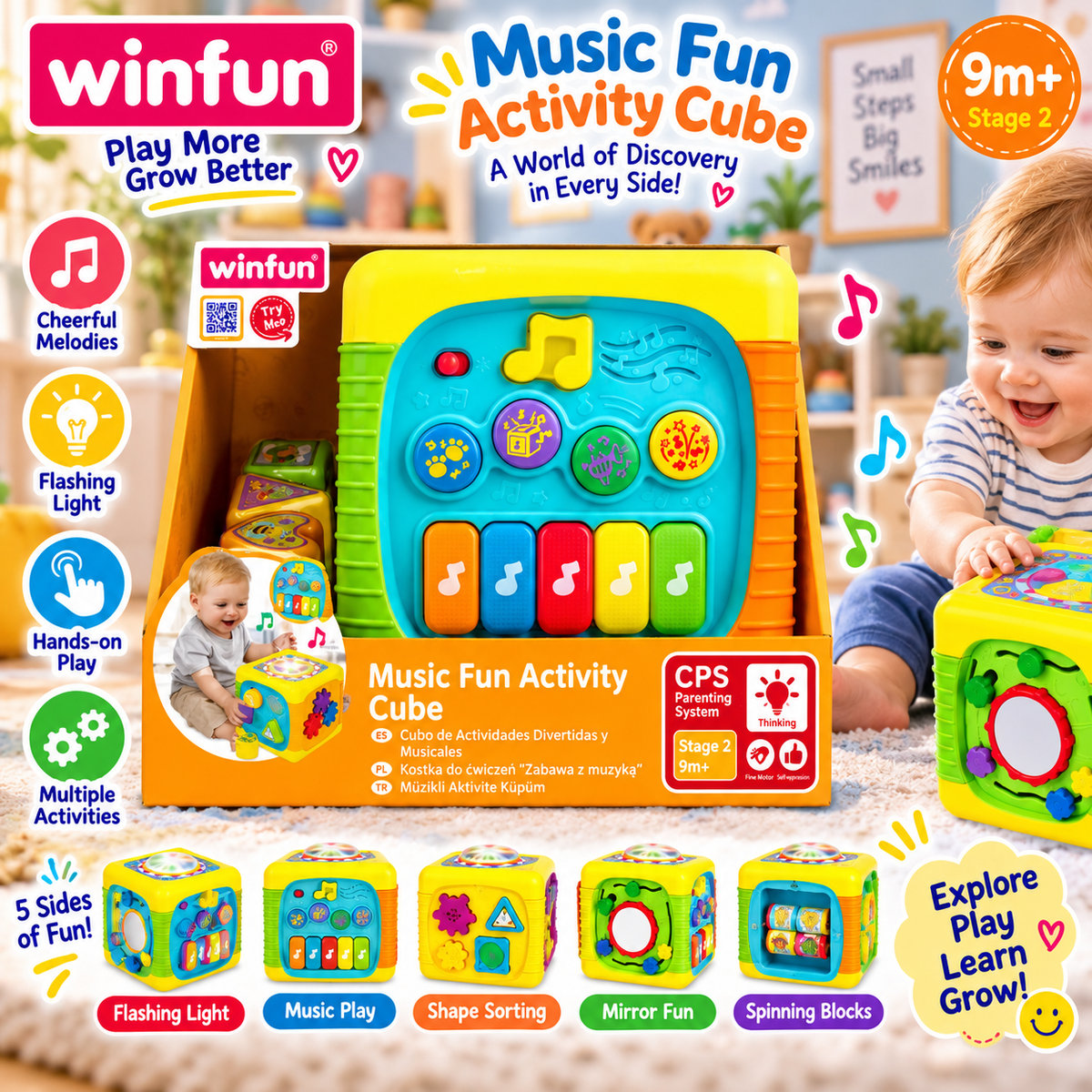 WinFun Activity Cube Block
