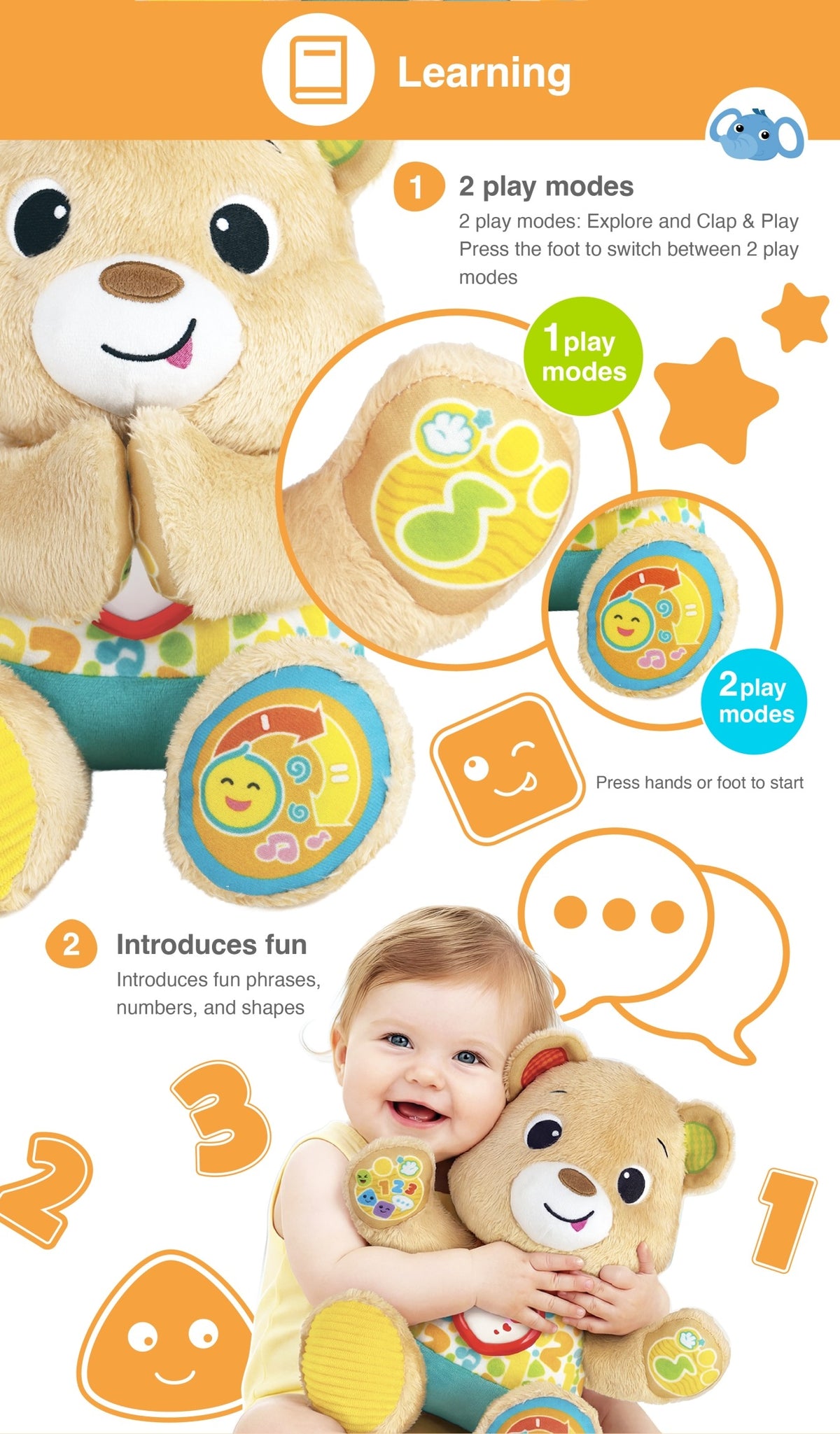 WinFun Happy Clapping Bear
