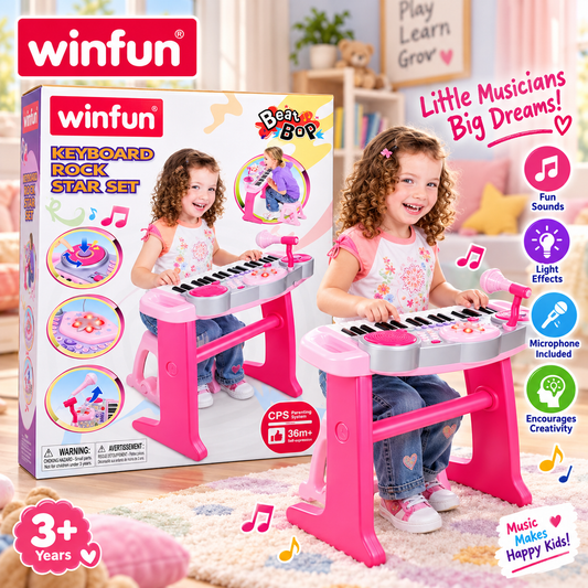 WinFun Keyboard Rockstar - Pink