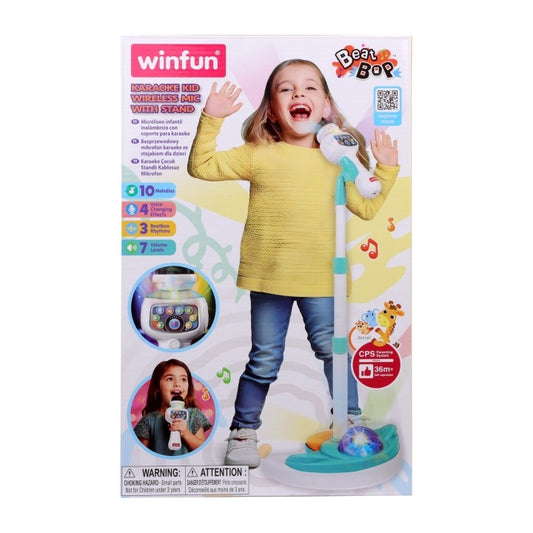 WinFun Kids Wireless Microphone with Stand