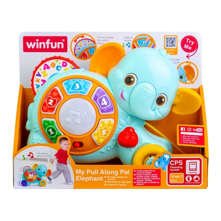 WinFun Pull Along Pal Elephant