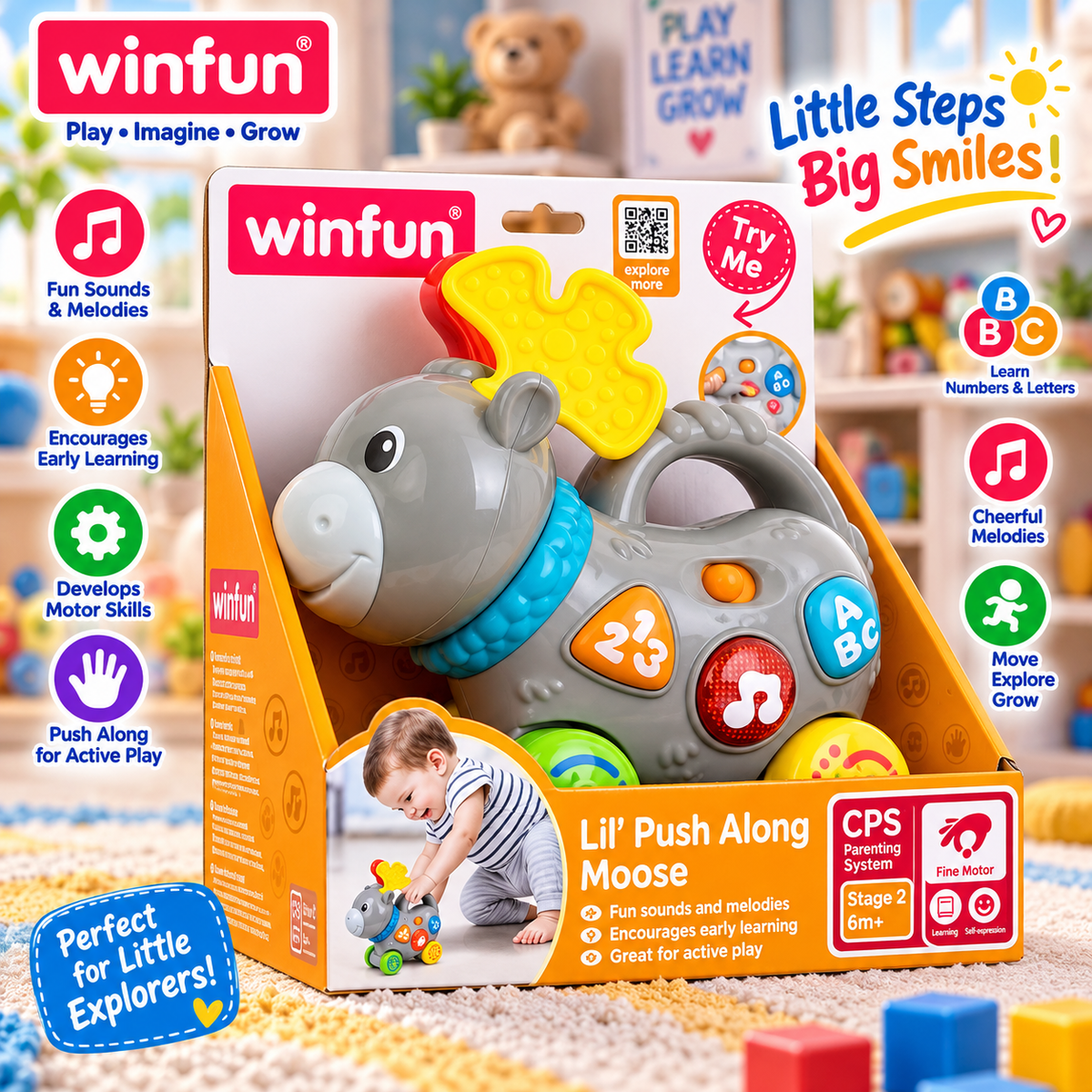 WinFun Push Along Moose
