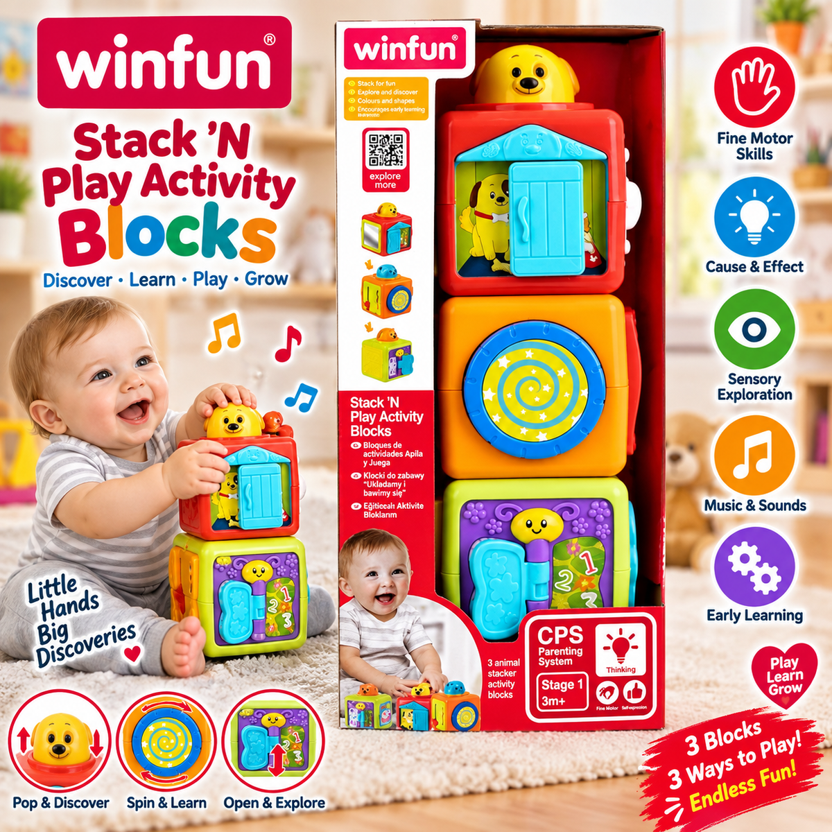 WinFun Stack 'n Play Blocks