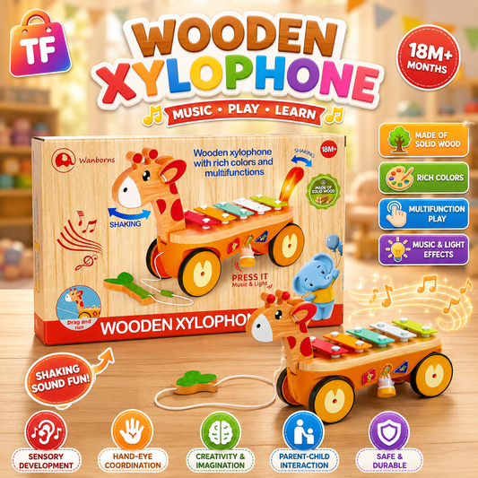 Wooden Giraffe Xylophone Musical Toy