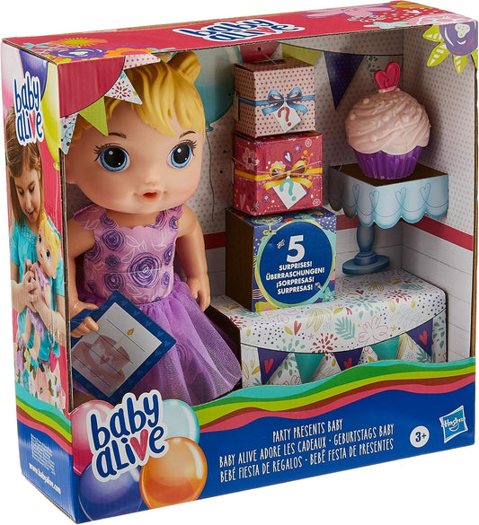 Baby Alive Party Presents Baby Doll - Blonde Hair