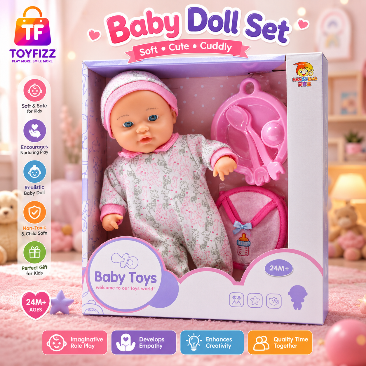 Baby Doll Play Set - 12 Inch