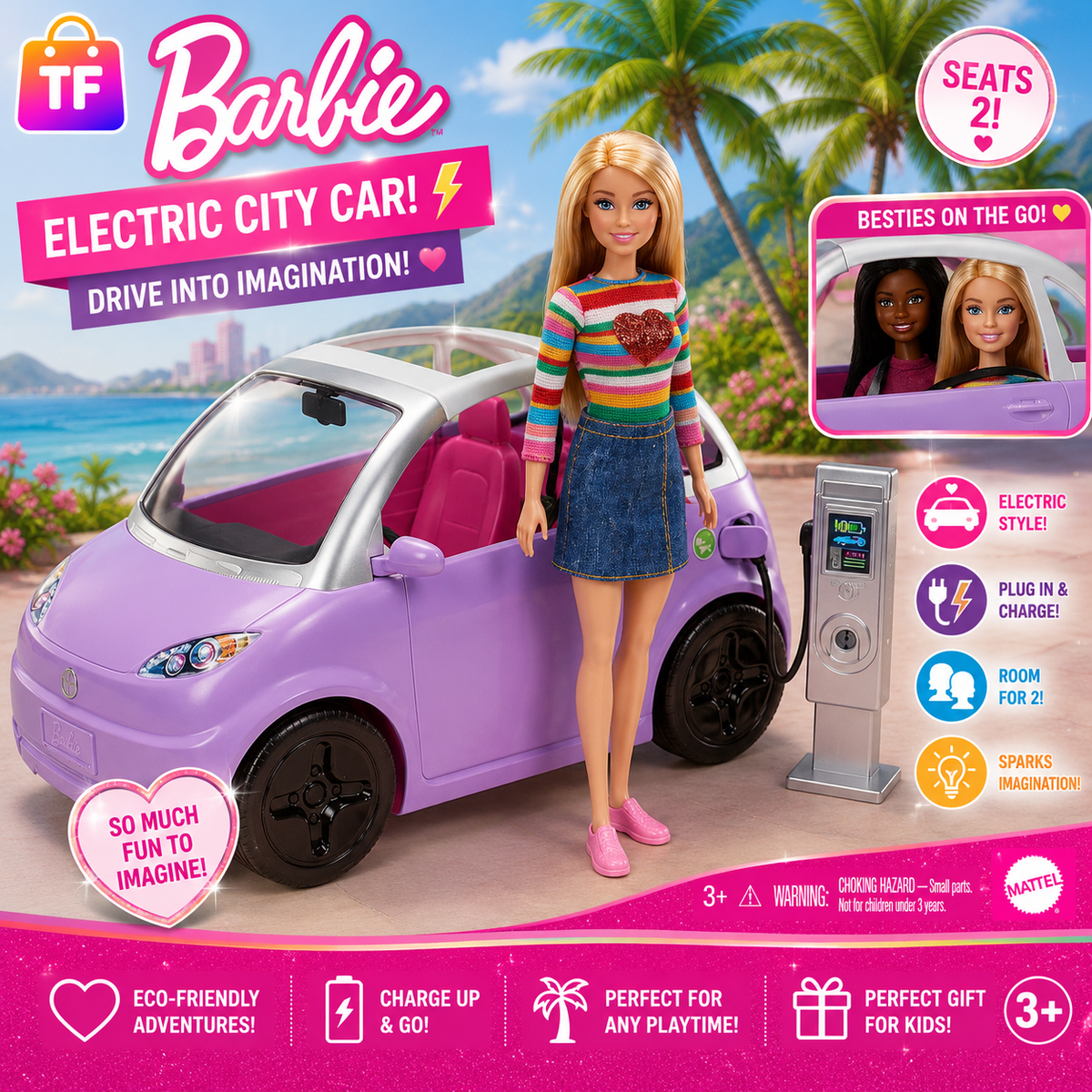 Barbie 2-in-1 Electric Toy Vehicle