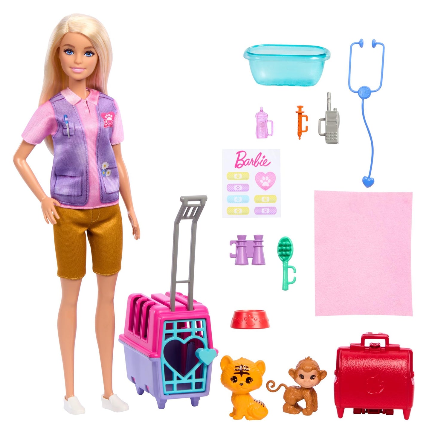 Barbie Animal Rescue Fashion Doll with Pet and Accessories