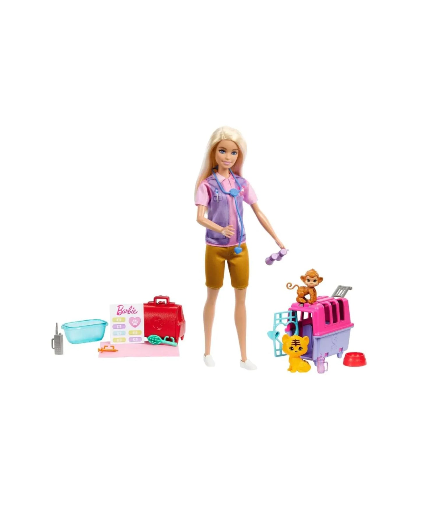 Barbie Animal Rescue Fashion Doll with Pet and Accessories