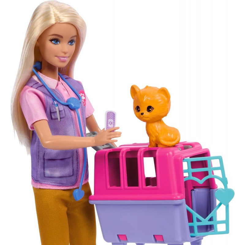 Barbie Animal Rescue Fashion Doll with Pet and Accessories