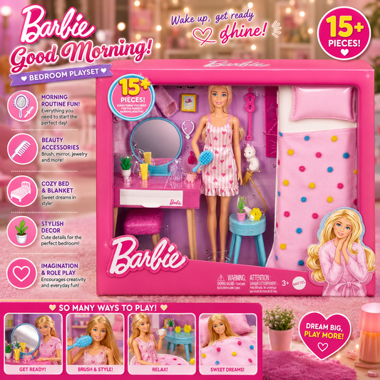 Barbie Bedroom Doll Playset