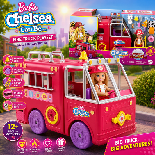 Barbie Chelsea Fire Truck Playset