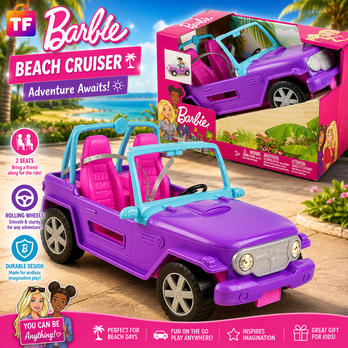 Barbie Convertible Toy Vehicle