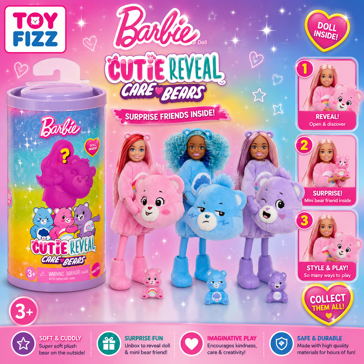 Barbie Cutie Reveal Doll with Costume and Accessories