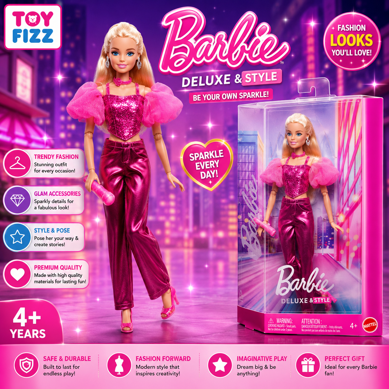 Barbie Deluxe Style Fashion Doll - Pink Corset