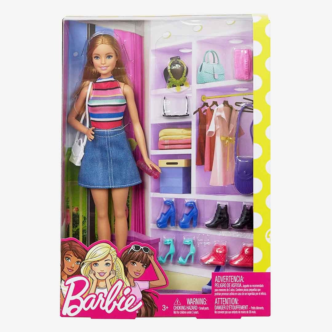 Barbie Fashion Doll and Shoe Accessory Set