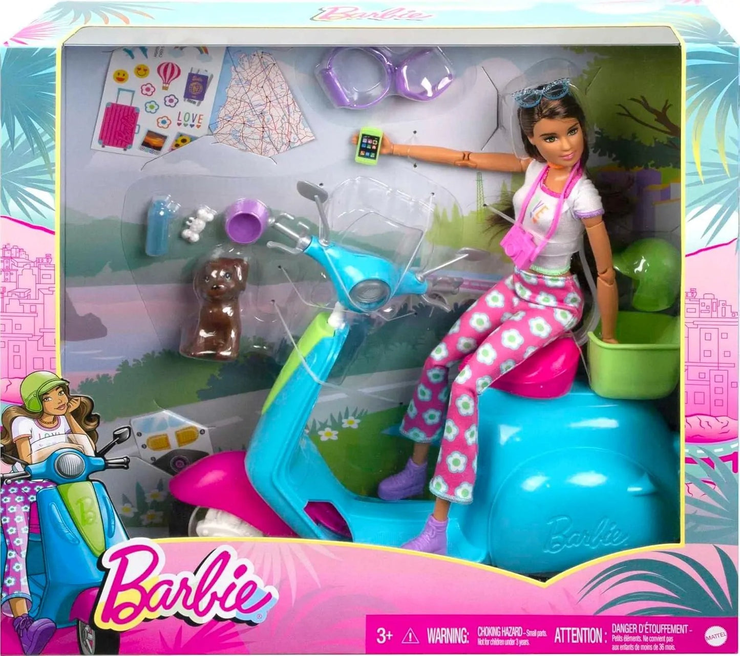 Barbie Holiday Fun Fashion Doll with Scooter