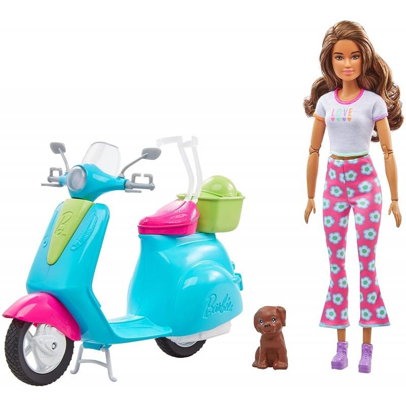 Barbie Holiday Fun Fashion Doll with Scooter