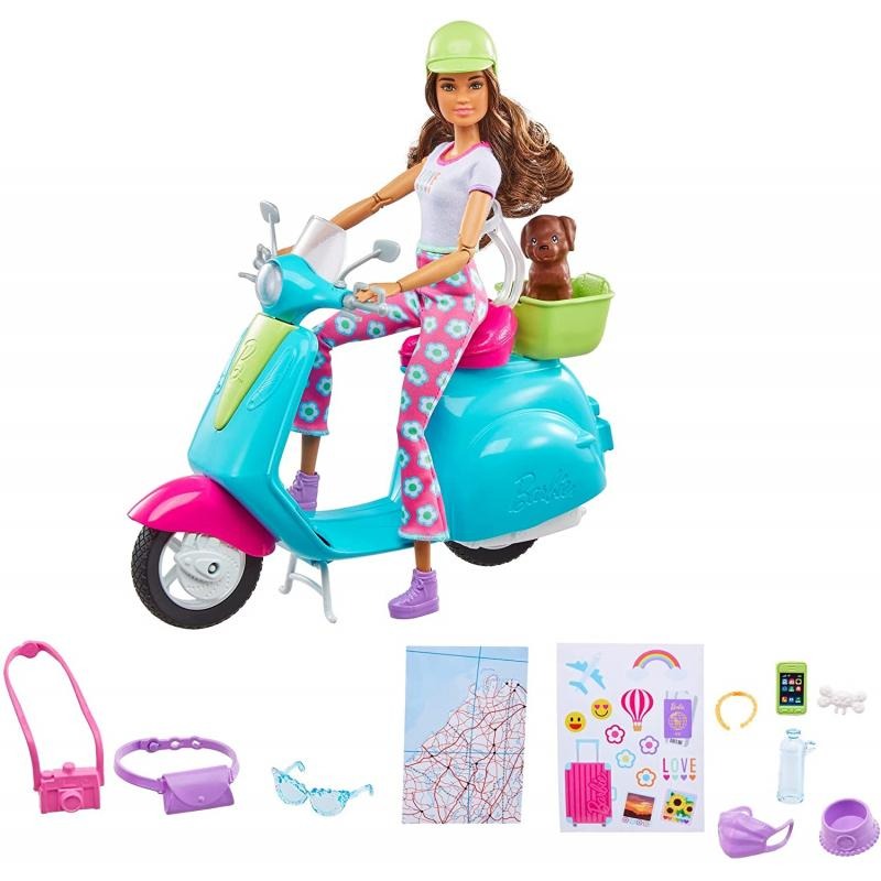 Barbie Holiday Fun Fashion Doll with Scooter