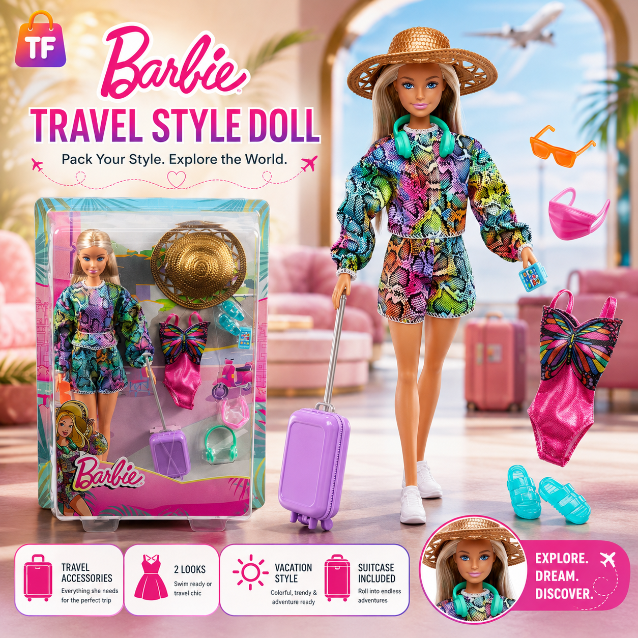 Barbie Holiday Fun Fashion Doll