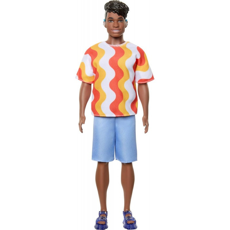 Barbie Ken Fashion Doll - Wavy Stripe Shirt