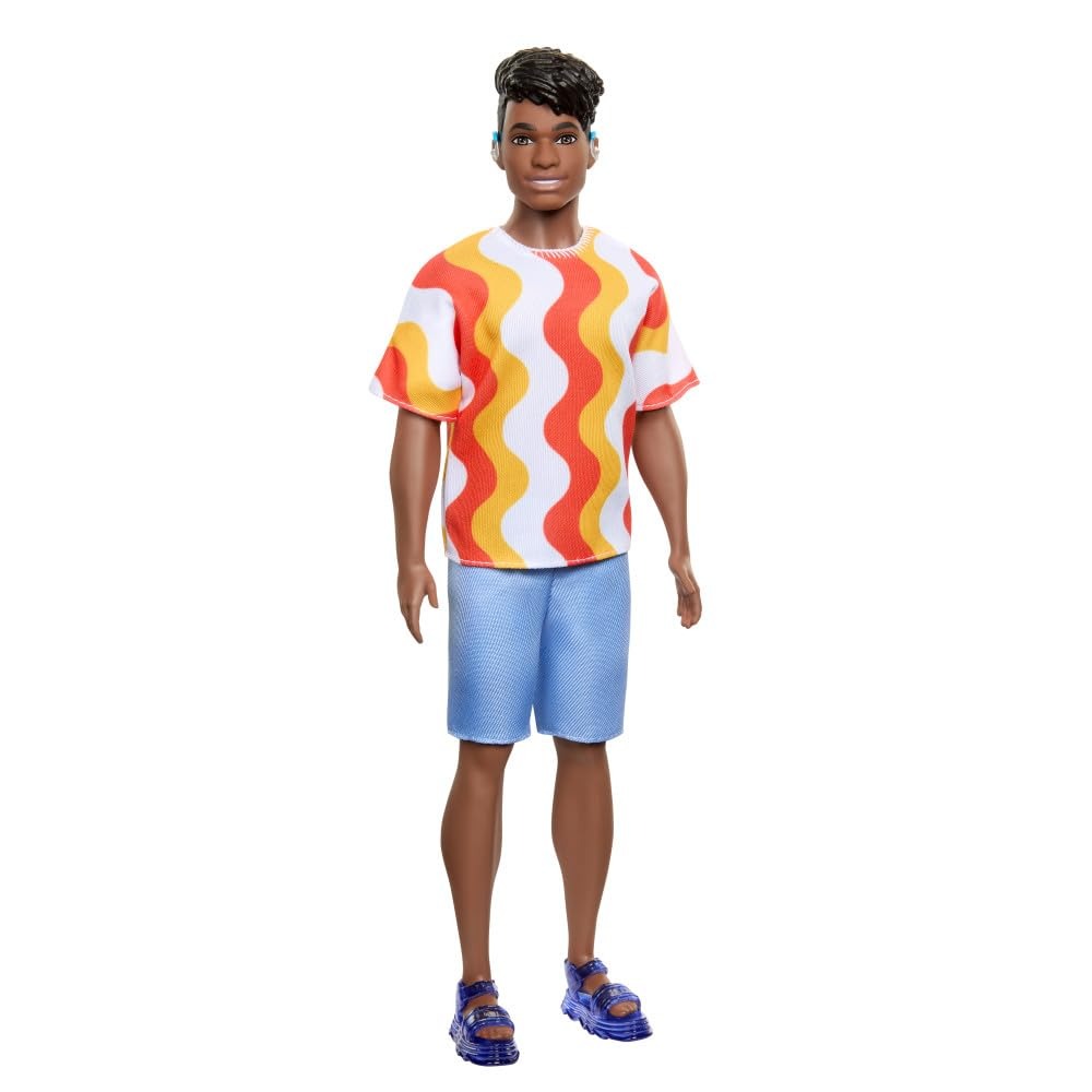 Barbie Ken Fashion Doll - Wavy Stripe Shirt