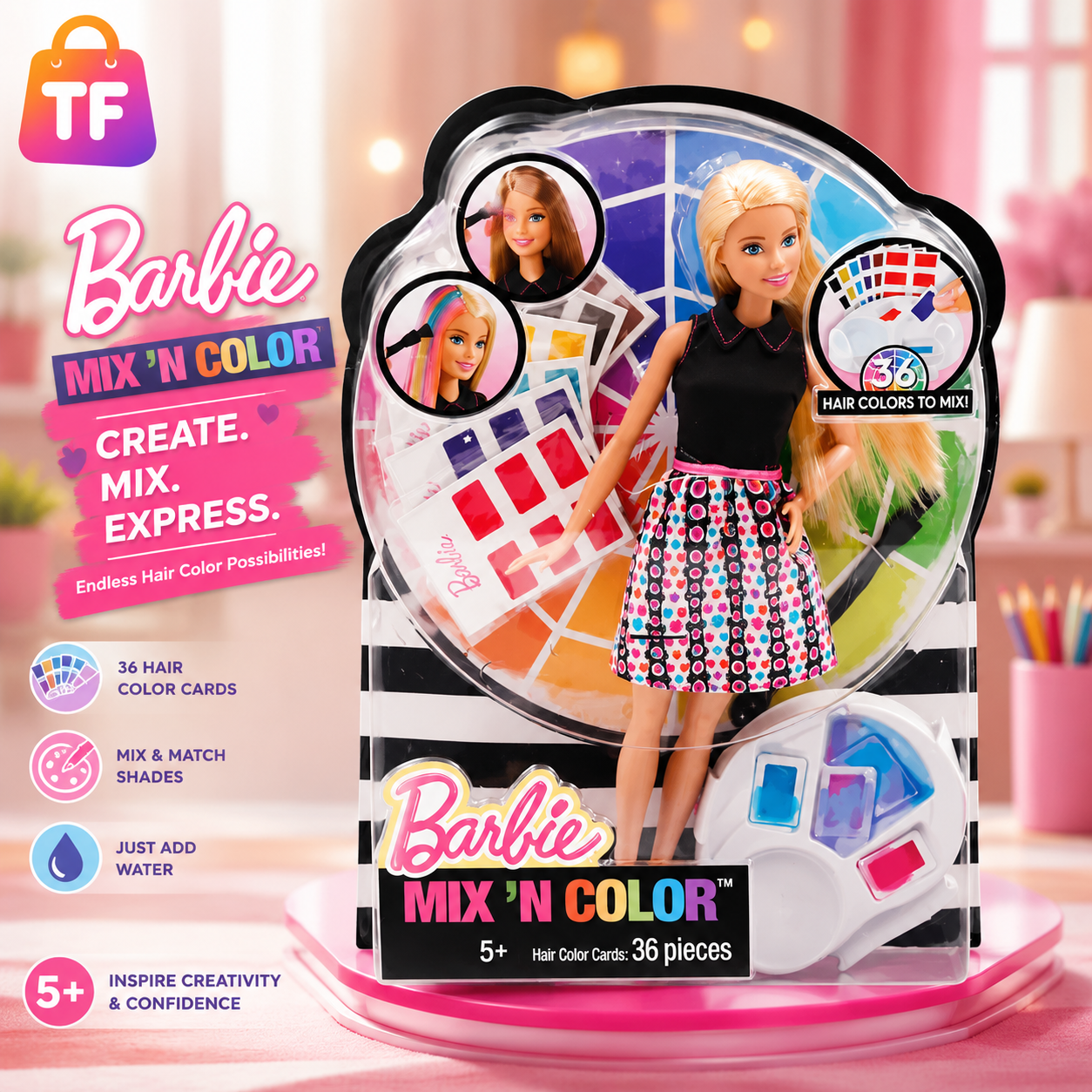 Barbie Mix 'N Color Fashion Doll