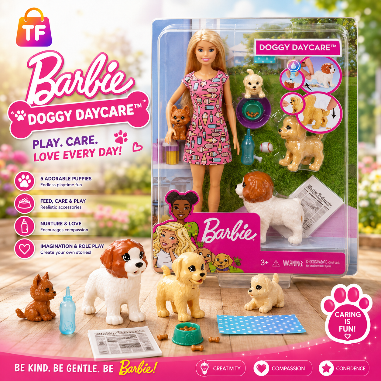Barbie Pet Care Fashion Doll with Puppy - Blonde
