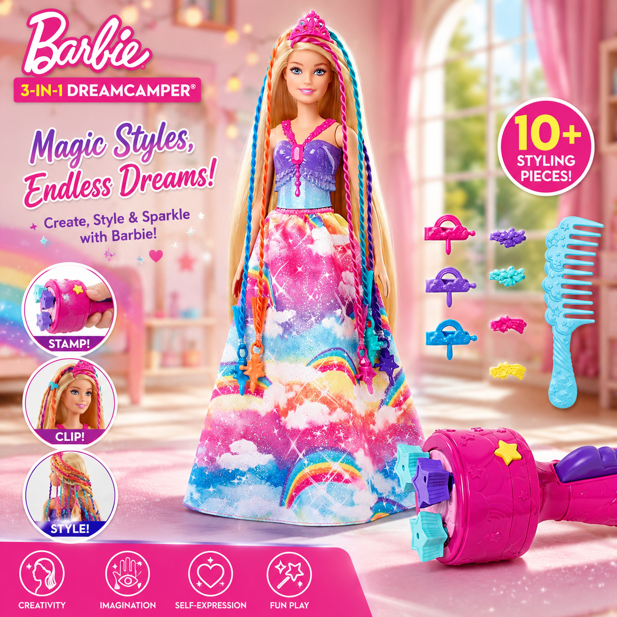 Barbie Princess Hair Styling Fashion Doll