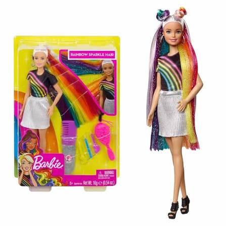 Barbie Rainbow Sparkle Hair Fashion Doll