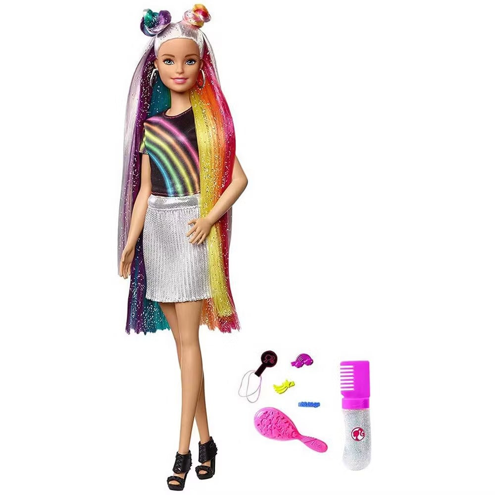 Barbie Rainbow Sparkle Hair Fashion Doll