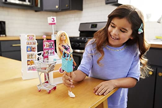 Barbie Supermarket Playset with Fashion Doll
