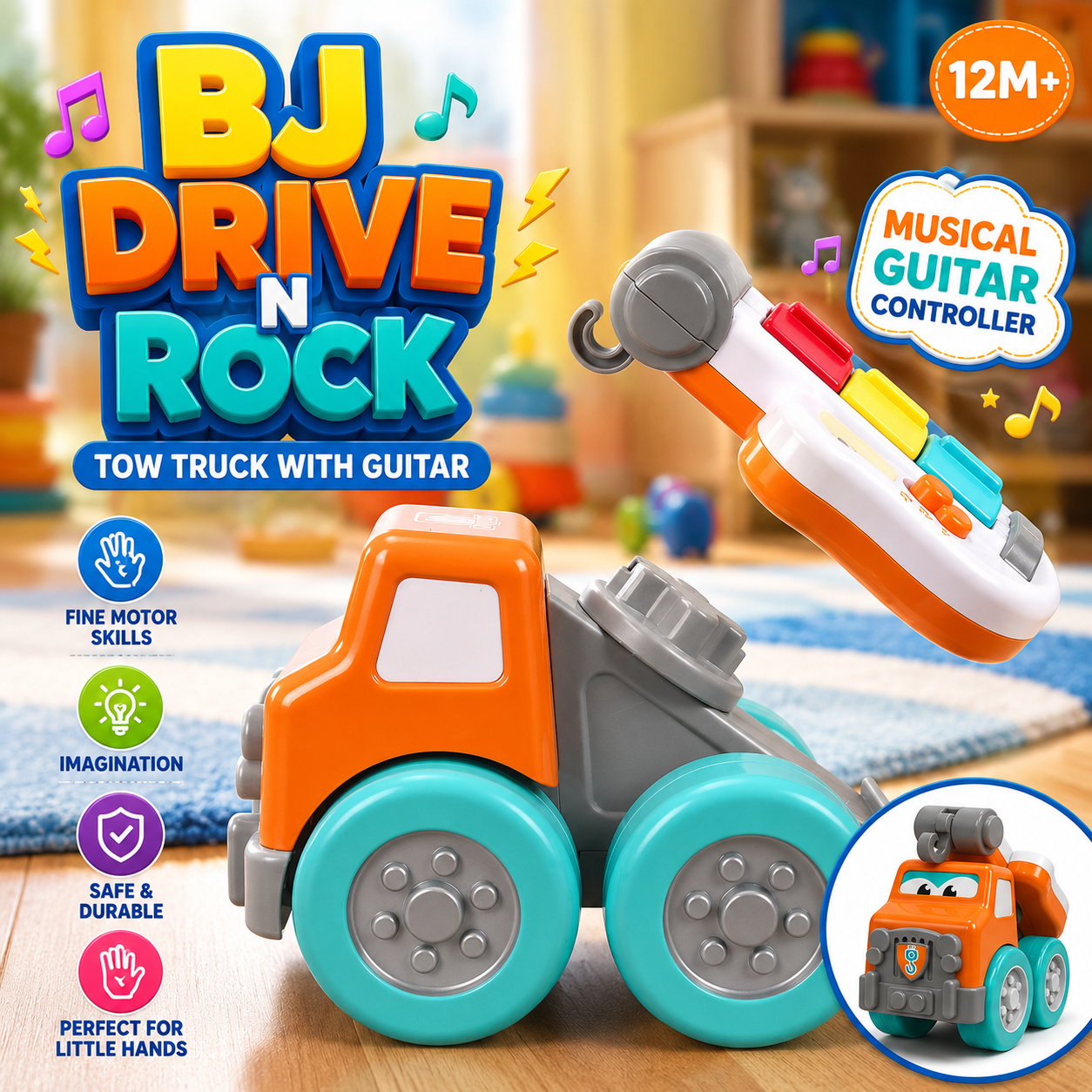 Bburago Junior Drive N Rock Tow Truck with Guitar