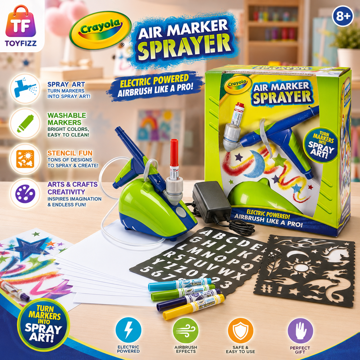 Crayola Air Marker Sprayer Art Kit