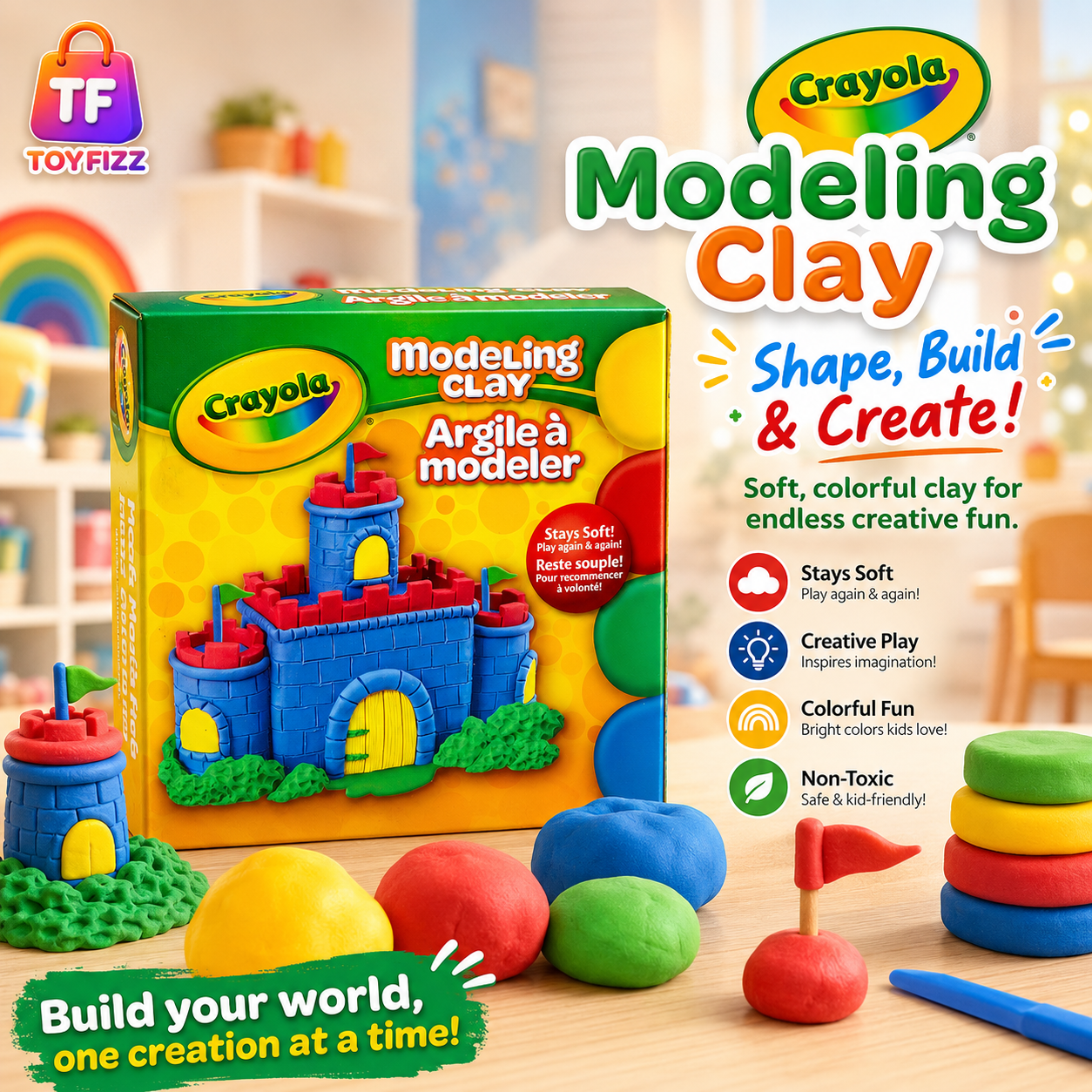 Crayola Claytime Modeling Clay Activity Set