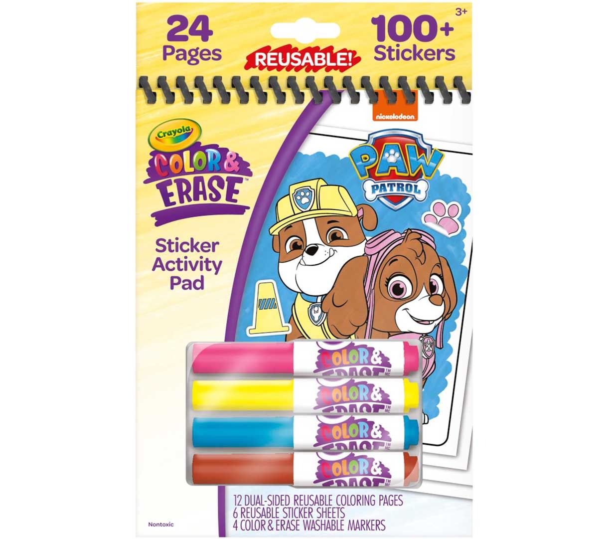 Crayola Color & Erase Paw Patrol Reusable Sticker Activity Pad - 24 Pages