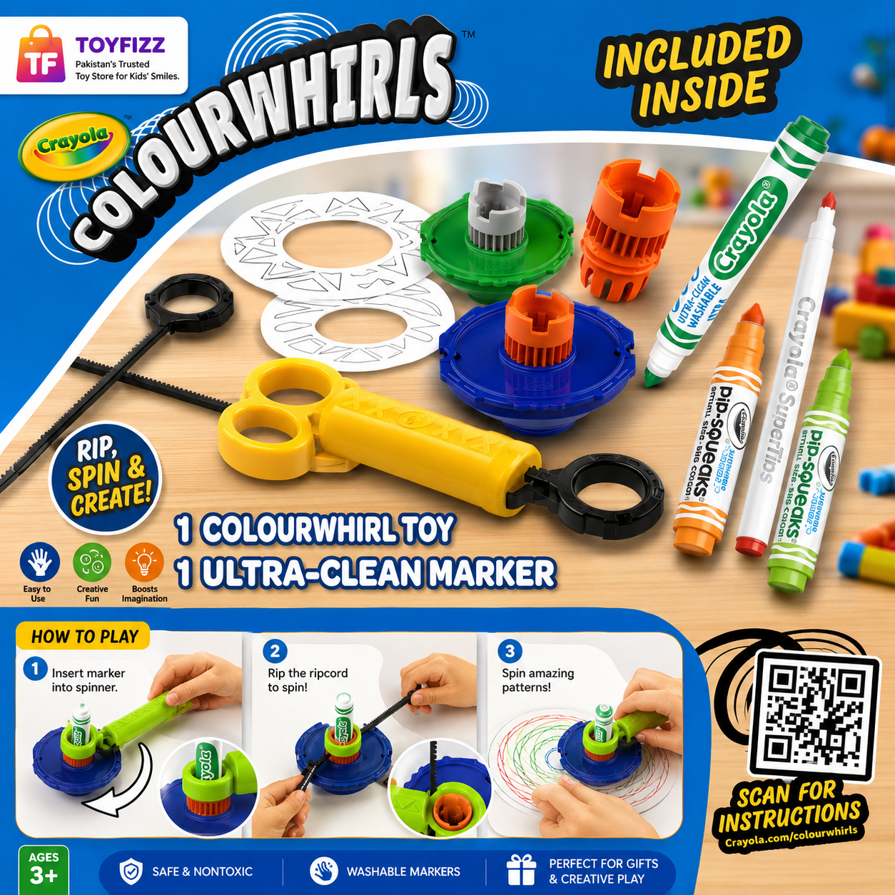 Crayola Colour Whirls Spin Art Toy - Assorted Color
