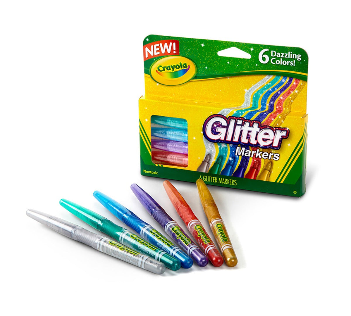 Crayola Glitter Markers - 6 Count