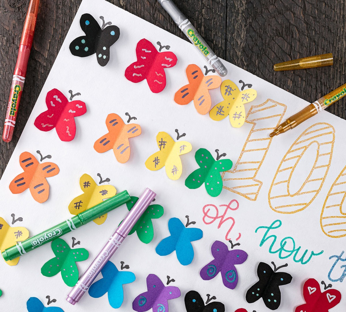 Crayola Glitter Markers - 6 Count