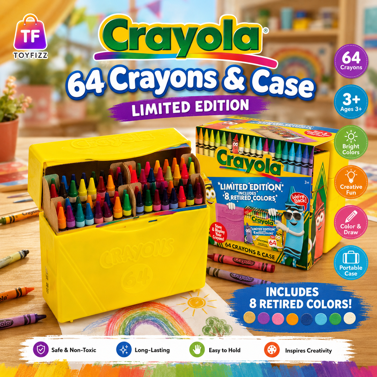 Crayola Limited Edition Crayon Caddy - 64 Count