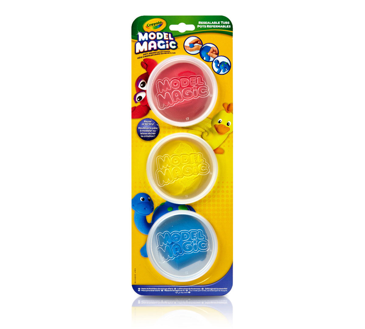 Crayola Model Magic Modeling Compound - 3 Tubs, Primary Colors