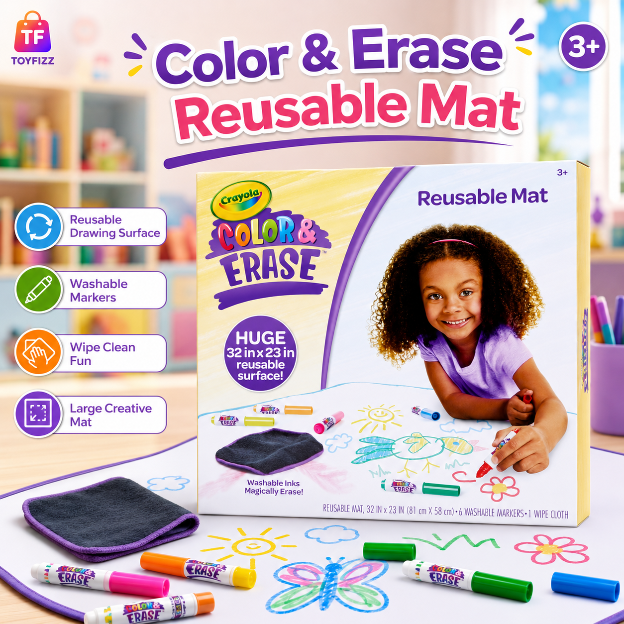 Crayola My First Color & Erase Activity Mat