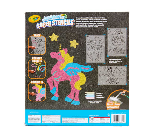 Crayola Outdoor Super Stencils Chalk Activity Set - Ages 4+