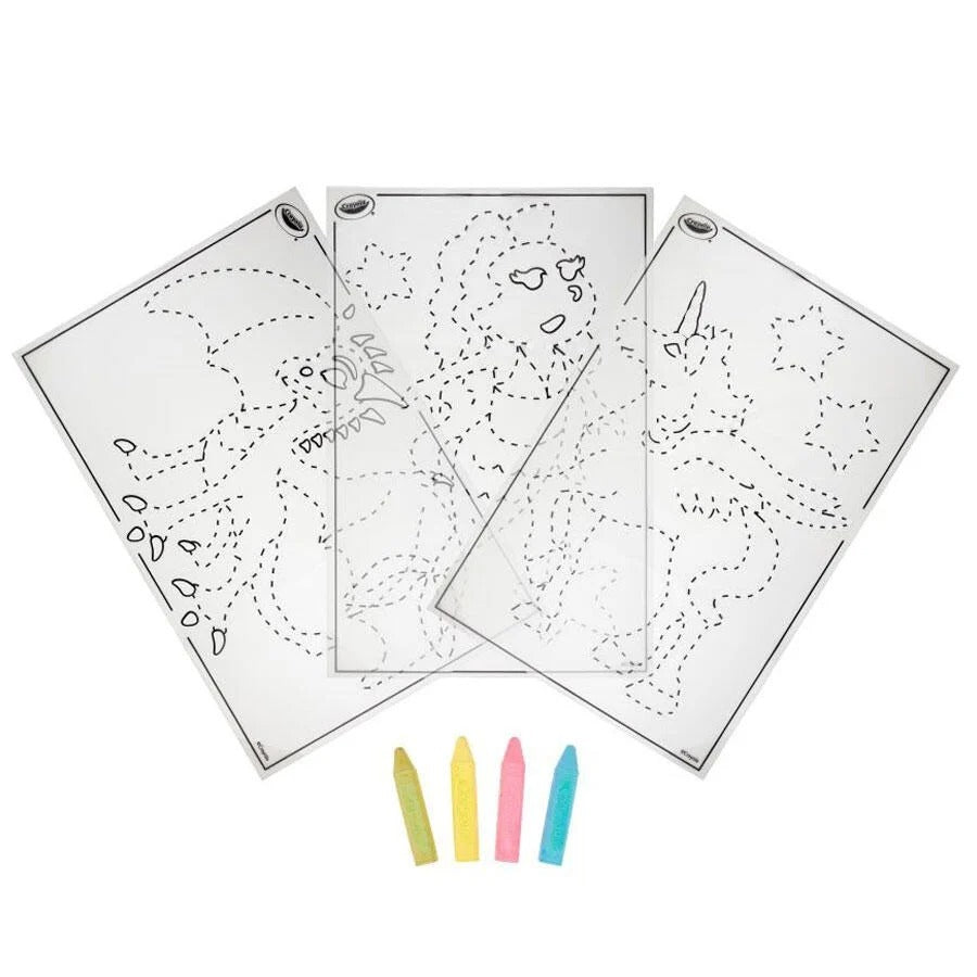 Crayola Outdoor Super Stencils Chalk Activity Set - Ages 4+