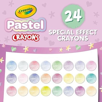 Crayola Pastel Crayons - 24 Count